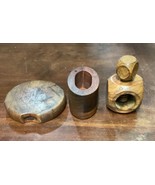 Vintage Teak Wooden Nut Cracker, Salt Cellar &amp; Cheeseboard (no Knife) - $244.80 MXN