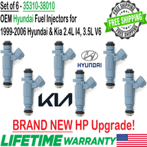 NEW HP Upgrade Hyundai x6 OEM Fuel Injectors for 2003-2006 Hyundai Santa Fe 3.5L - £222.32 GBP