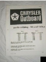 Chrysler Outboard Parts Catalog Autolectric 10 &amp; 15 HP - £8.52 GBP
