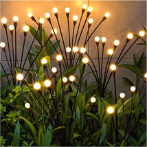4 Pack Solar Firefly Lights with 40 LED Light Waterproof Yard Lights with 2 Mode - £45.51 GBP