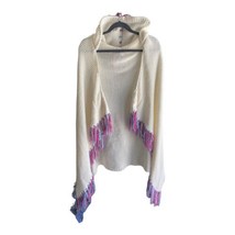 Crochet Unicorn Cape With Horned Hood And Ears Pink, Blue, Purple And White - $16.83