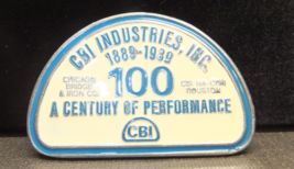 Vintage CBI Ind. 1889-1989 100 Year Century of Performance 3.5” Buckle (a)  - $25.90 CAD
