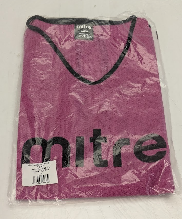 MITRE Intl. Pro Training Breathable Vest Bib Football - Pink/Black, XS/S... - $7.12