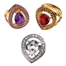 Avon Look of Fine Teardrop Ring Size 8 Red - £7.98 GBP