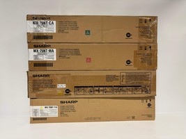 4 Genuine Sharp MX6500N,MX7090N,MX7500N, MX8090N MX-75 CMYY Toners (No B... - $225.00