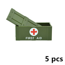 Military Weapon Green First Aid Box Horses Building Blocks Brick Toy DIY - £12.42 GBP