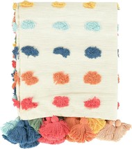 Creative Co-Op 60&quot; L X 50&quot; W Woven Cotton Throw With Tufted Dots, Model:... - $1,294.44 MXN