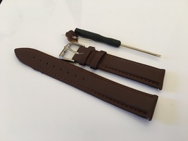 Genuine Leather Brown For Galaxy Watch Huawei Watch Strap Band 19mm - £23.69 GBP