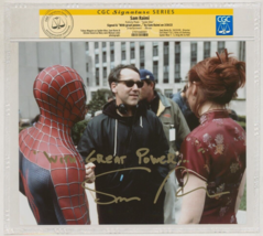 Sam Raimi Signed Cgc Ss Spider-Man &amp; Mary Jane Movie Photo &quot;With Great Power&quot; - £155.69 GBP