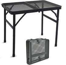 The Camping Table Is A Foldable Grill Table With A Mesh Desktop That Can Be - £43.72 GBP