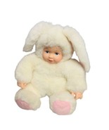 Vintage Anne Geddes Bear Plush Baby Doll Smiling 8 Inch Sit White Fur Bu... - £15.05 GBP
