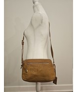 Vince Camuto Riley Bubble Lamb - Leather Mocha Crossbody Bag w/ VC Bag! - $29.02