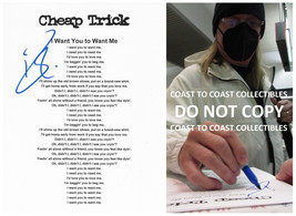 Robin Zander signed Cheap Trick I Want You To Want Me Lyrics sheet COA Proof - £117.67 GBP