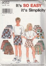 Girls&#39; and Boys&#39; Shorts Patterns by Simplicity #9052 ~ Size A  7 - 14 - $109.14 MXN