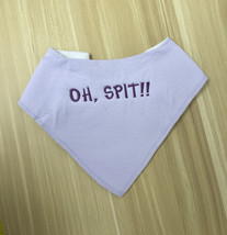 Oh Spit!! embroidered cotton bandana drool baby bib - £4.80 GBP