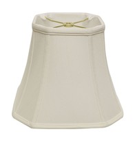 12" White Slanted Square Bell Monay Shantung Lampshade - $2,055.11 MXN