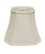 12&quot; White Slanted Square Bell Monay Shantung Lampshade - $2,065.50 MXN