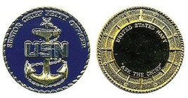 NAVY SENIOR PETTY OFFICER ASK THE CHIEF SILVER GOLD ANCHOR CHALLENGE COIN - $34.99