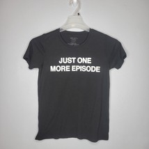 Just One More Episode Men Shirt Small Black Short Sleeve Mighty Fine - $10.96