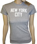 Ladies New York City T-Shirt Gray White NYC Tee Womens Fashion Tee Manha... - £9.86 GBP