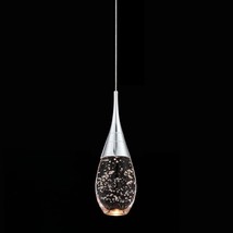 Modern Crystal Pendant Light: Mini Chrome Light Fixtures Ceiling Hanging For Kit - £101.43 GBP