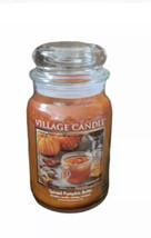Village Candle Scented Spiced Pumpkin Butter 2 Wicks New Fall Fragrance - £23.50 GBP