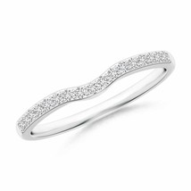 ANGARA Natural Diamond Contoured Wedding Band in 14K Gold (Grade-HSI2, 0.17 Ctw) - £603.59 GBP