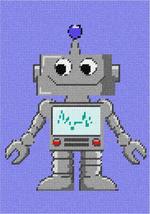 Pepita Needlepoint Canvas: Robot One, 7&quot; x 10&quot; - £39.87 GBP+