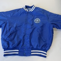 Vintage Dunbrooke Pla-Jac Jacket Men's XL Blue Satin Snap Front Made USA 90s image 13