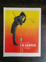 Vintage 1944 I.W. Harper Kentucky Bourbon Whiskey WWII Full Page Origina... - $6.92