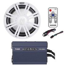 10&quot; Free Air Marine Subwoofer+Hifonics Amp+Led Grille+Remote - £387.17 GBP