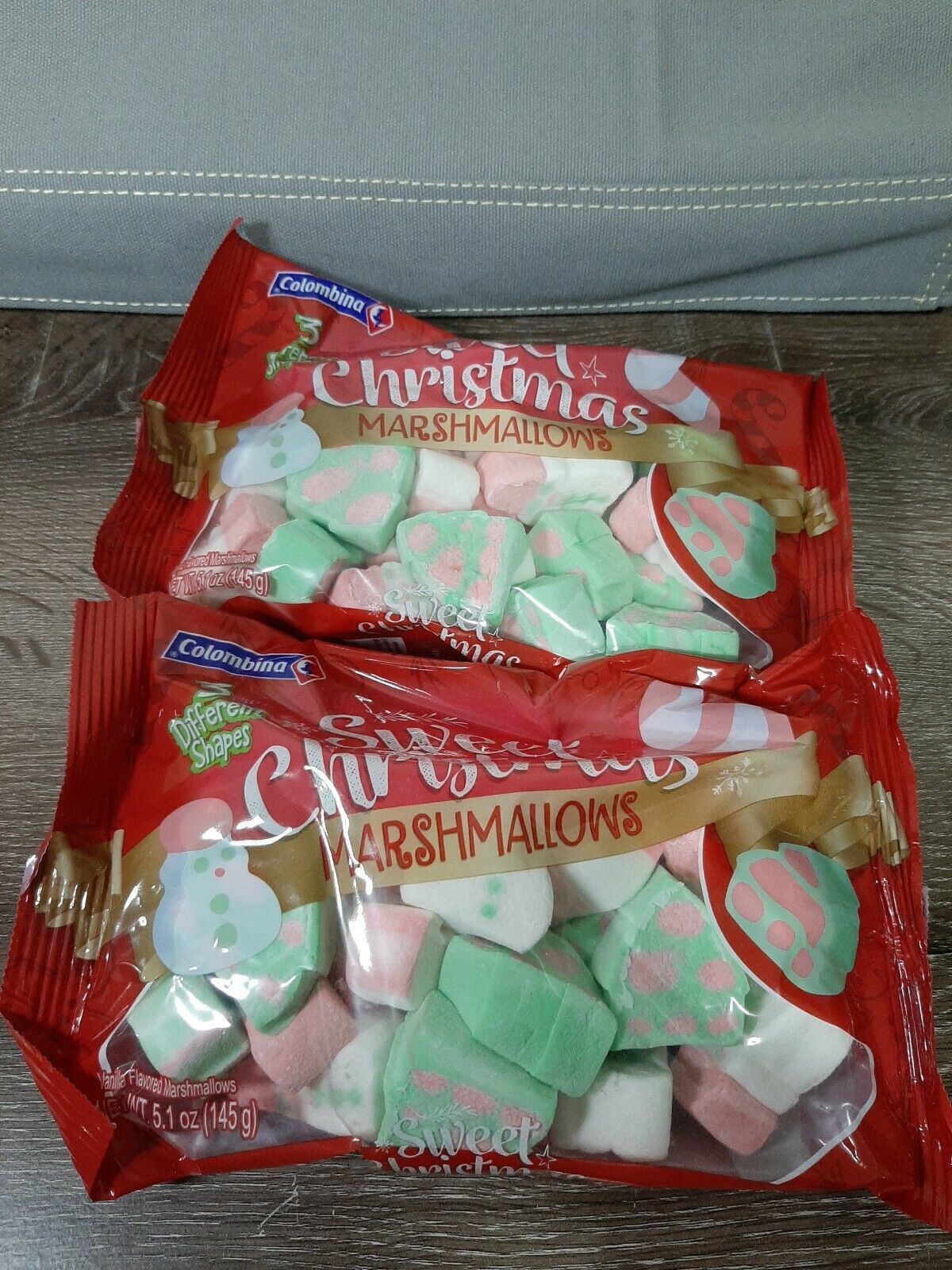 Sweet Christmas Marshmallows Large Holiday 3 Different Shapes-2ea 5.1 oz Bags - $16.71