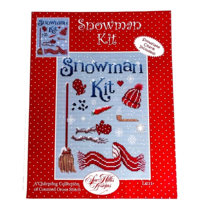 Snowman Kit Cross Accessory Pattern Stitch Sampler Broom Pipe Arm Scarf ... - $10.99