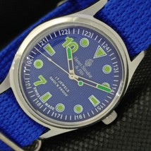 Mechanical Henri Sandoz &amp; Fils Vintage Swiss Mens Blue Watch 568c-a301404-6 - £19.60 GBP