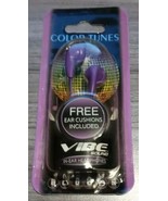 Purple Earphones Color Tunes Vibe Sound In-Ear Headphones New - £1.54 GBP