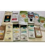 Empty 12 coffee bag lot various brands Lavazza simply nature CO  craft s... - $26.99 CAD