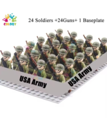 WW2 Military Building Blocks USA  Army Mini Action Figures Toy Christmas... - $19.98