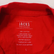Jacks Surfboards Men's Red Cotton Short Sleeve Graphic T Shirt Size Large  image 3