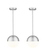 LMS 2 Pack Modern Pendant Lights, Mid Century Brushed Nickel Kitchen Lig... - $2,121.97 MXN