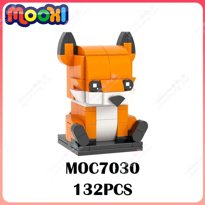 MOC7030 CreatiBy Series Fox Animal MOC Building Blocks Cartoon Volpone Decoratio - £18.69 GBP