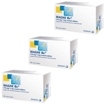 3 PACK MAGNE B6 Magnesium Vitamins B6 Fatigue Stress Magnesium Deficiency 60tabs - £40.78 GBP