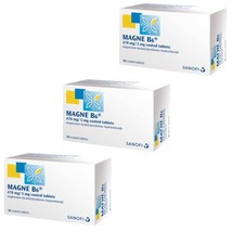 3 PACK MAGNE B6 Magnesium Vitamins B6 Fatigue Stress Magnesium Deficiency 60tabs - £40.88 GBP