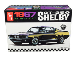 Skill 2 Model Kit 1967 Ford Mustang Shelby GT350 White 1/25 Scale Model by AMT - $46.86