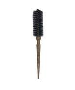 Vintage Goody Full Round Hairbrush Faux Wood Handle Black Bristles 1&quot; Ba... - $18.80