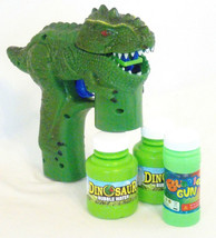 DINOSAUR ROARING/LIGHT UP BUBBLE BLOWER- LED LIGHT UP- 3 PACK BUBBLES! B... - £7.91 GBP