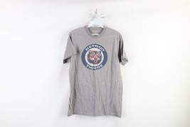 Retro Mens Medium Spell Out Detroit Tigers Baseball Short Sleeve T-Shirt Gray - £19.51 GBP
