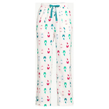 Joyspun Women’s Flannel Lounge Pants, Winter White Size L(12-14) - $16.82