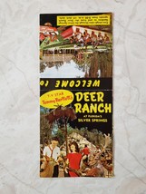 Tommy Bartlett&#39;s DEER RANCH at Florida&#39;s Silver Springs 1960s Foldout Brochure - £7.86 GBP