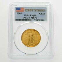 2005 G $ 25 1/2 Oz. Oro American Eagle Selezionato Da PCGS As MS-70 Prim... - £1,293.48 GBP