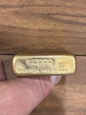 April Of 1996 Zippo Advertising Lighter Doral Tobaccoville NC Brass Finish Item image 5
